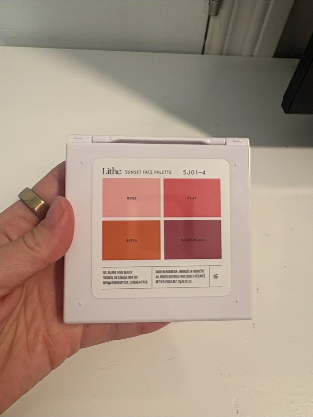Lithe Sunset Blush Palette - White Packaging